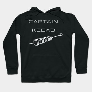 Captain Kebab Typography White Design Hoodie